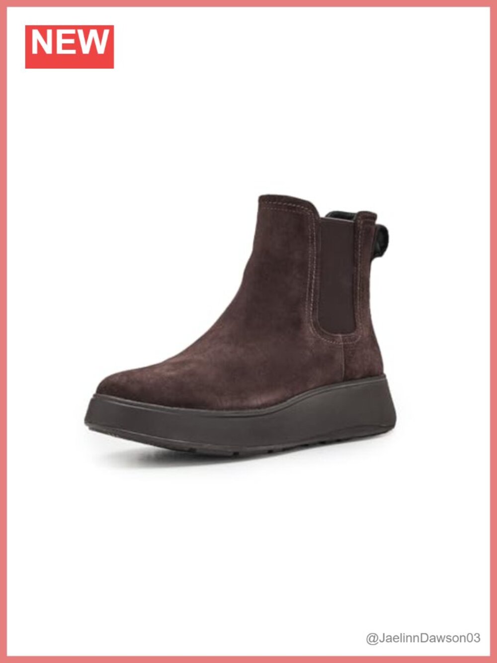 FitFlop F-Mode Stitch Suede Chelsea Boots Ankle Booties APMA Comfort